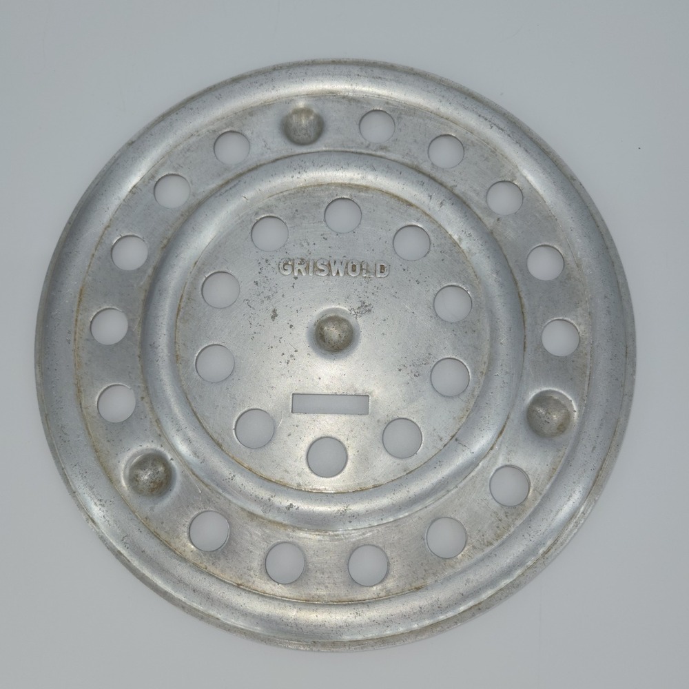 Griswold Aluminum Round Trivet Steamer Insert Vintage Perforated Cookware 7" VTG